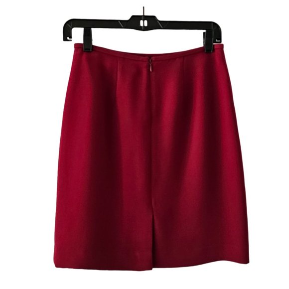 Petite Sophisticate Vintage Pencil Suit Skirt | Like New | 4P | Scarlet Red - Picture 5 of 16